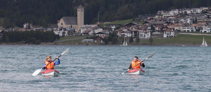 Kajak auf dem Reschensee