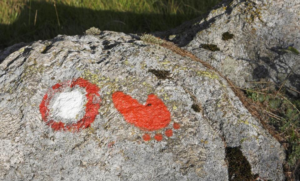 A stone with a mark