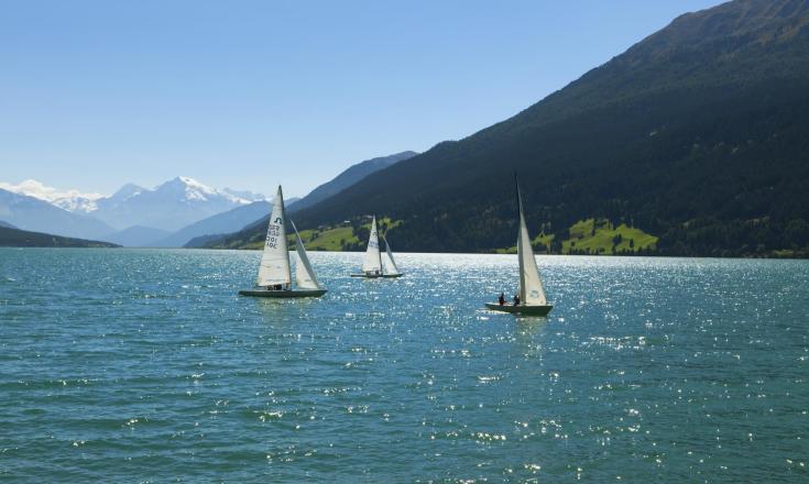 Segelboote auf dem Reschensee