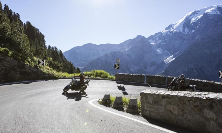 Mit dem Motorrad zum Stilfserjoch