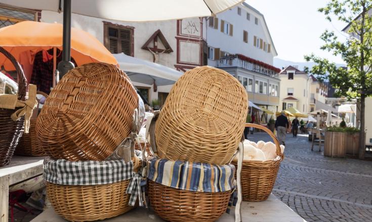 Körbe auf einem Markt